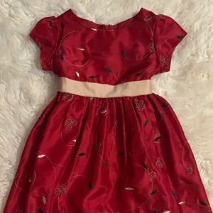 Red and gold Girls Formal dress